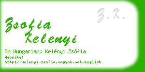 zsofia kelenyi business card